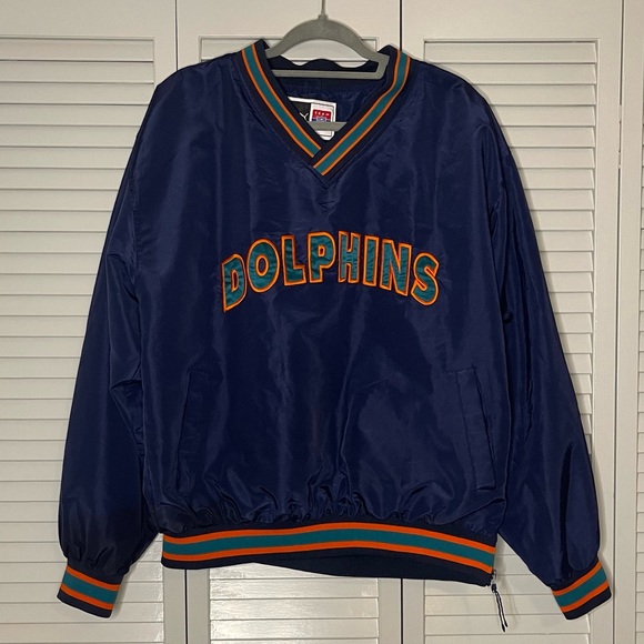 Puma Other - Rare Vintage Puma Miami Dolphins Navy Pullover Windbreaker